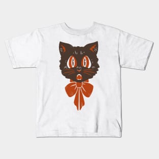 Halloween Scaredy Cat Vintage Inspired Kids T-Shirt